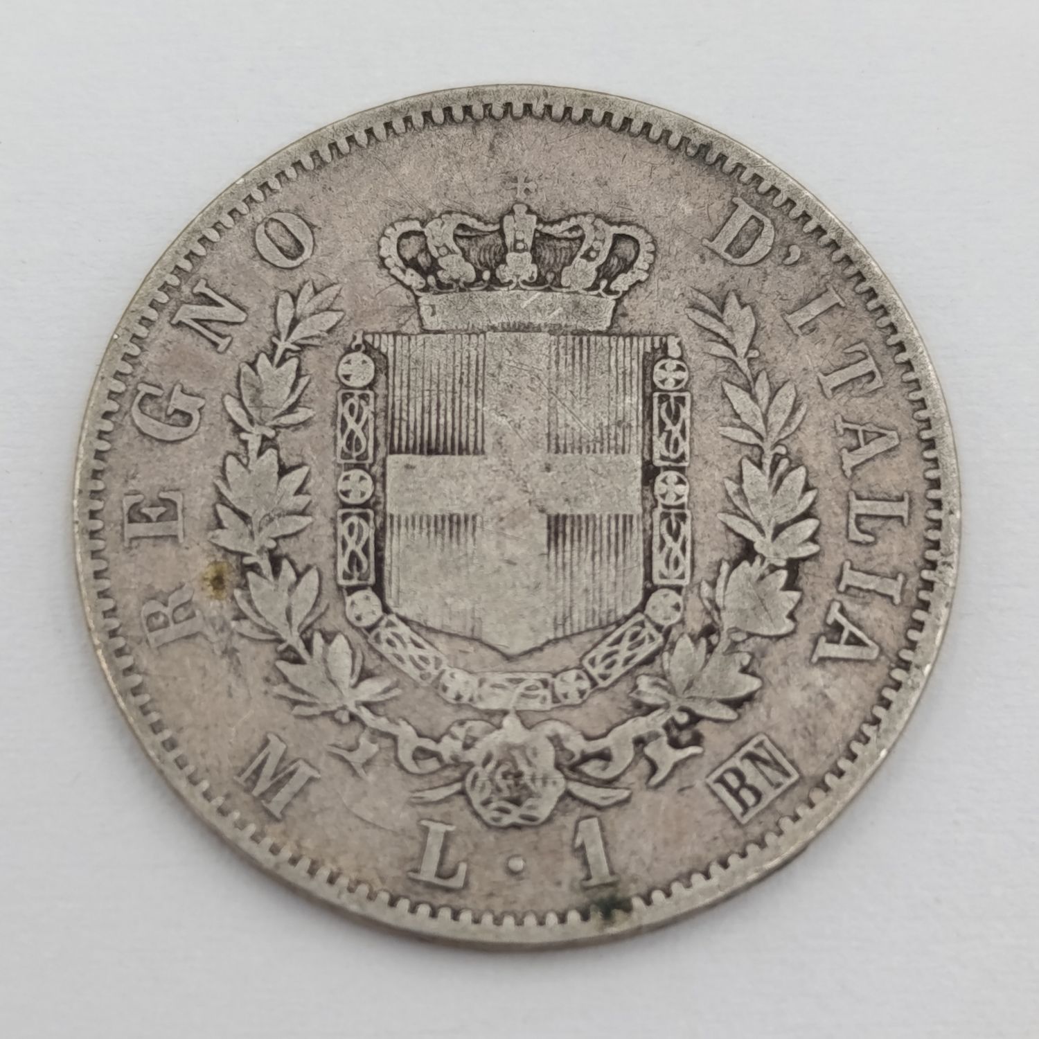 1863 BN Italy silver 1 Lire - Vittorio Emanuele II