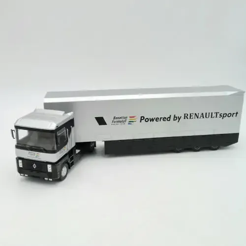 Formula 1 Renault Magnum F1 transporter truck - Benetton Formula 1 racing team - scale 1/43