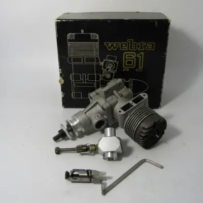 Vintage Webra 61 R/C Airplane engine in box