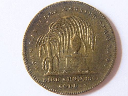 Death medallion for Caroline Queen consort of George 4 - Royalty died 1821 - Exceptional condition