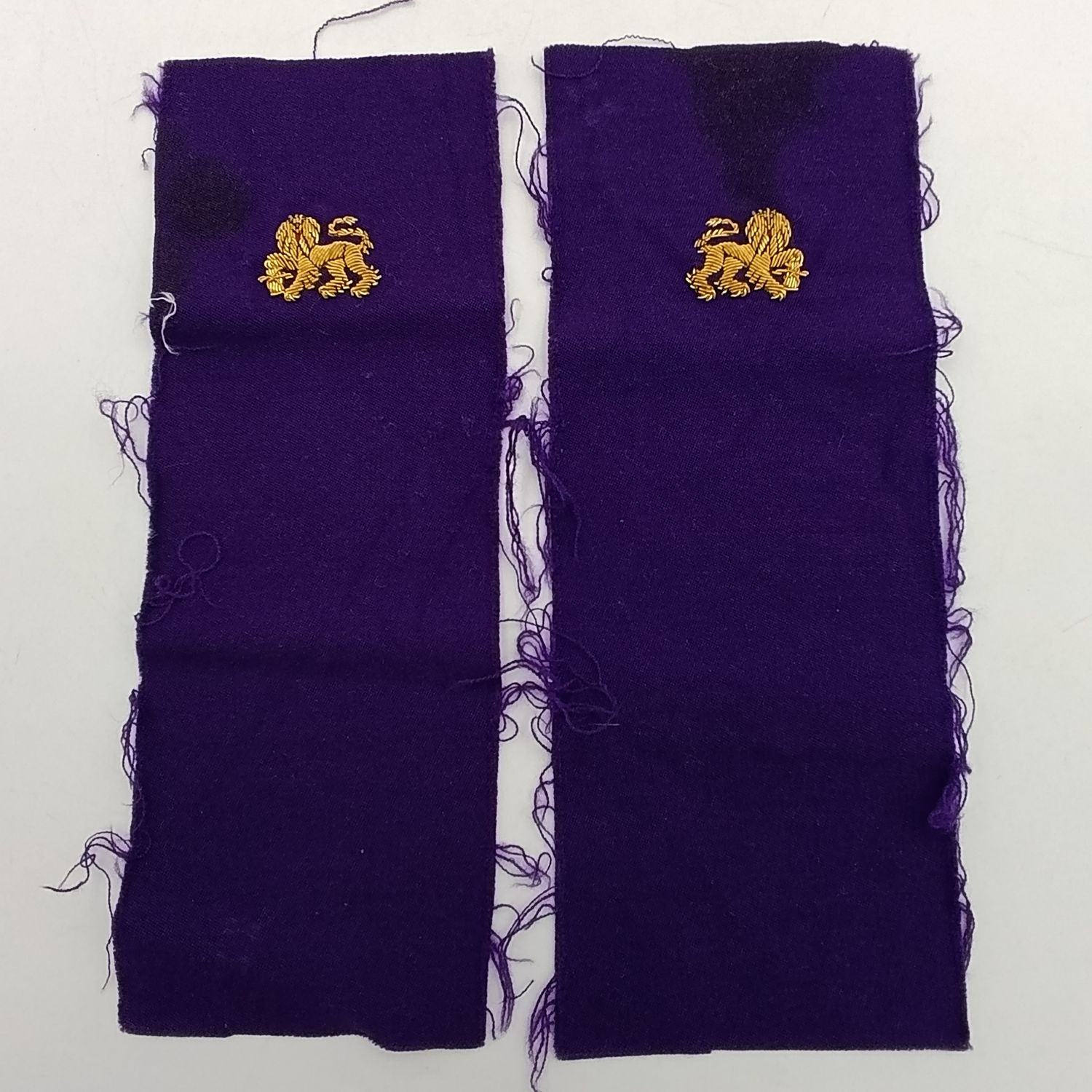 Pair of SA Navy Chaplain braided wire cloth rank badges as used for epaulettes