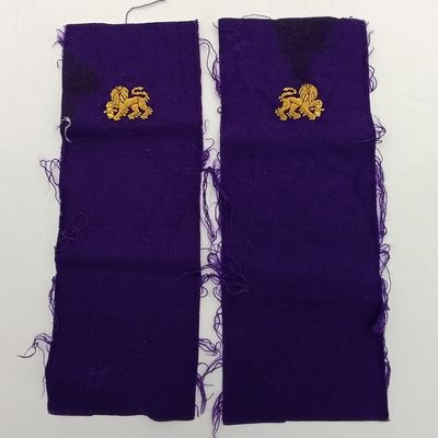 Pair of SA Navy Chaplain braided wire cloth rank badges as used for epaulettes