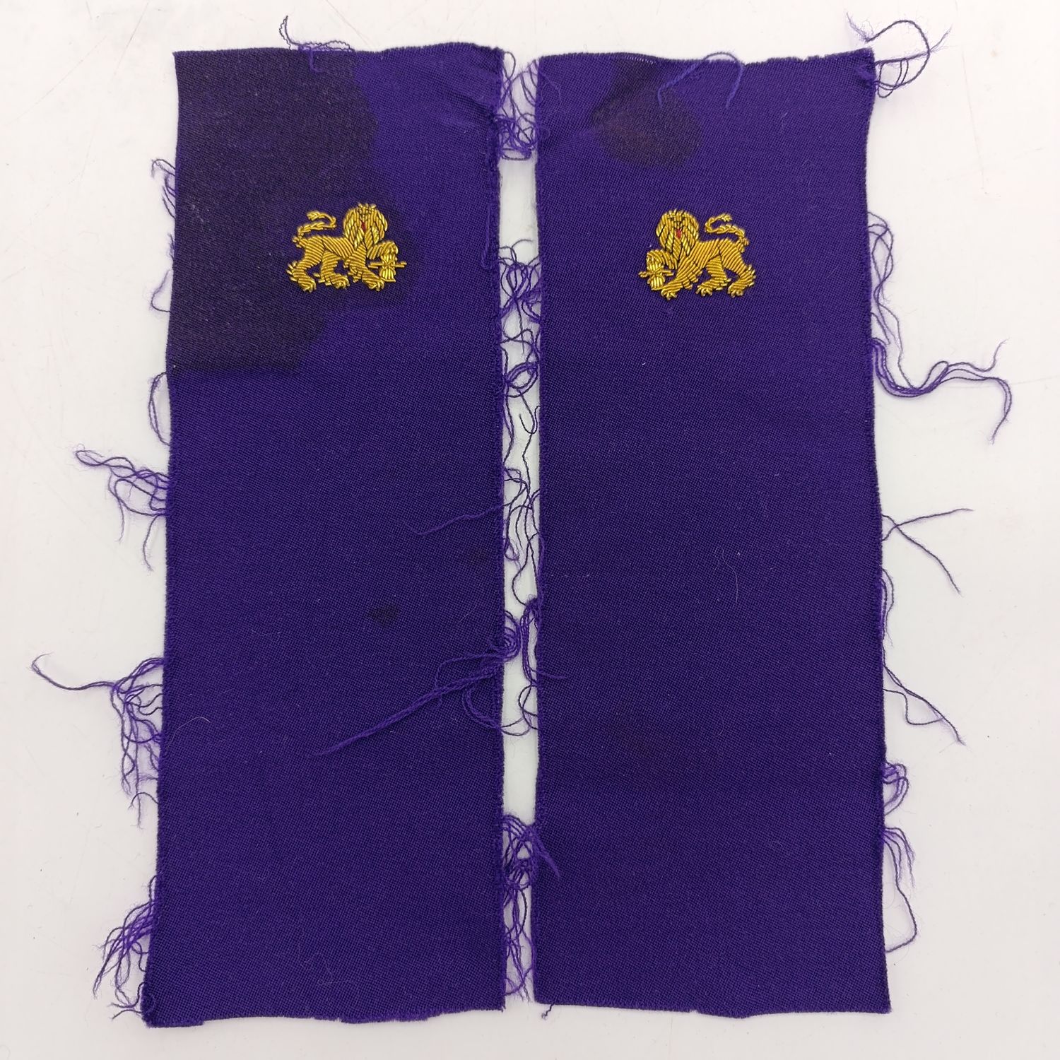 Pair of SA Navy Chaplain braided wire cloth rank badges as used for epaulettes