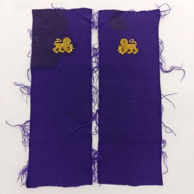 Pair of SA Navy Chaplain braided wire cloth rank badges as used for epaulettes
