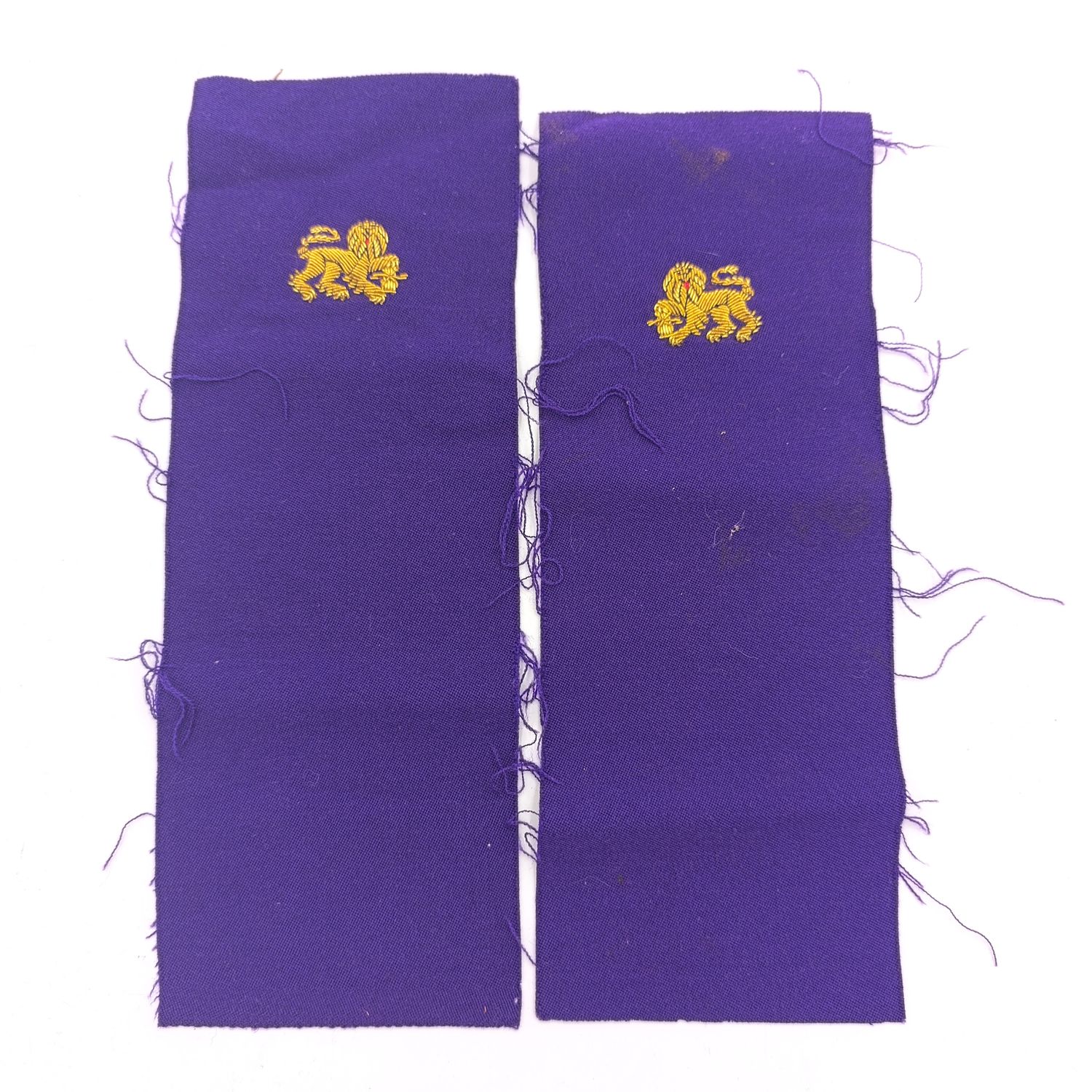 Pair of SA Navy Chaplain braided wire cloth rank badges as used for epaulettes