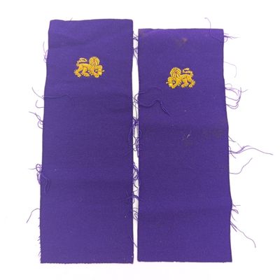 Pair of SA Navy Chaplain braided wire cloth rank badges as used for epaulettes