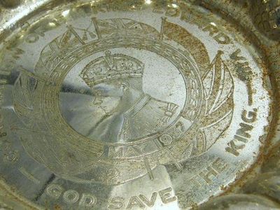 King Edward the 8th 1937 Coronation silver plate display plate
