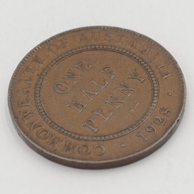 1928 Australia copper half penny