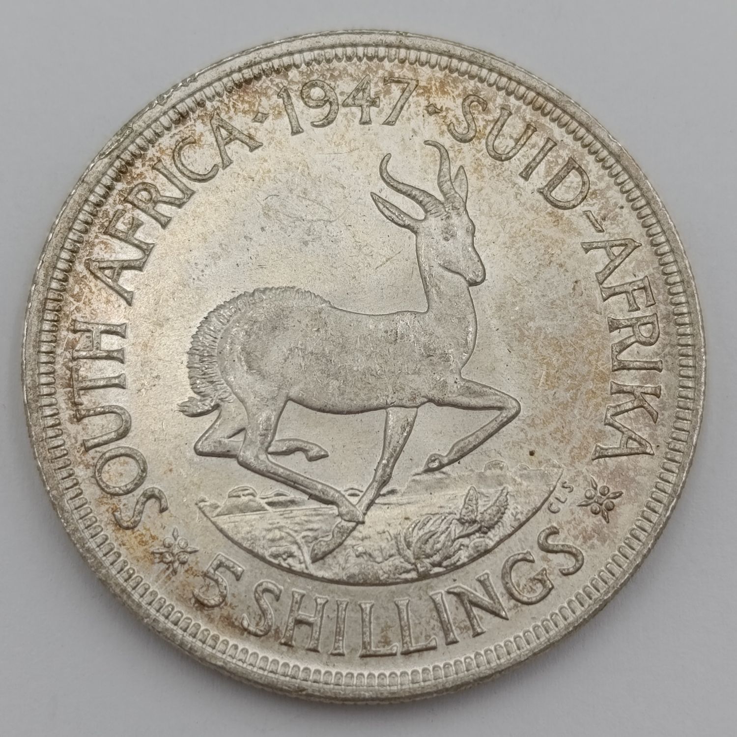 1947 SA Union Silver Crown in Top condition - Good enough to grade