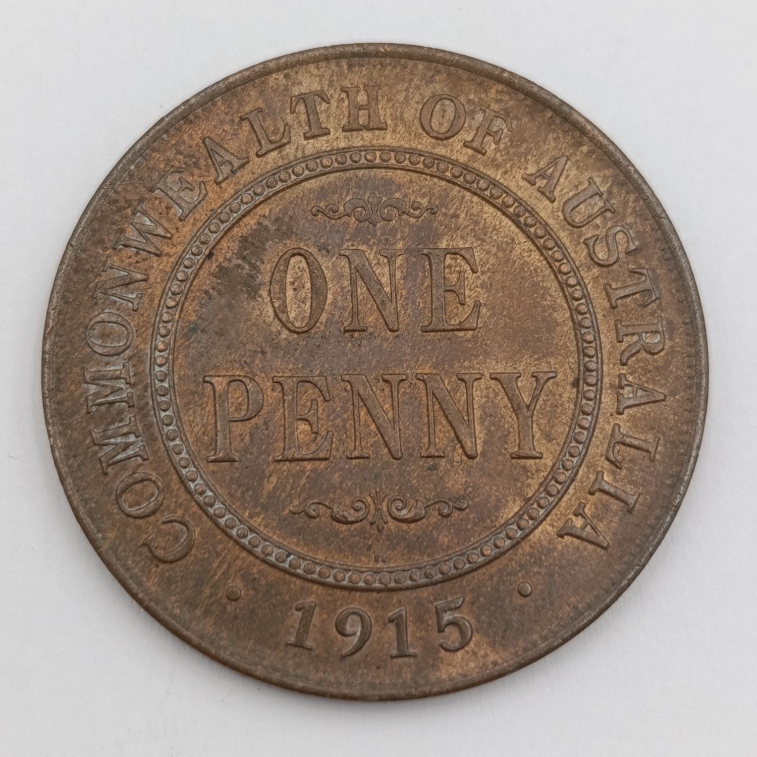 1915 H Australia One Penny AU+