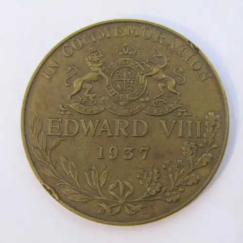 1937 Edward VIII In Commemo medallion
