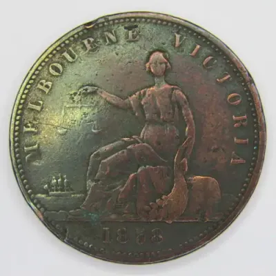 Australia 1858 Peace &amp; Plenty Melbourne penny