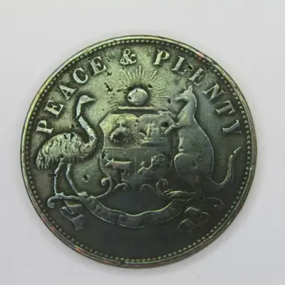 Australia 1858 Peace &amp; Plenty Melbourne penny