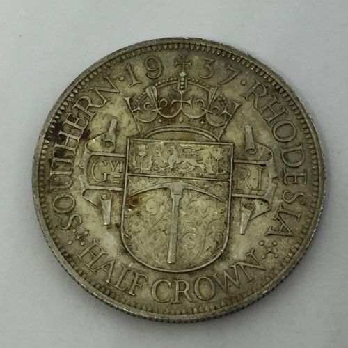 Southern Rhodesia 1937 half crown XF+