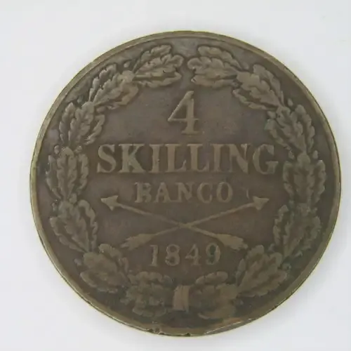 1849 Sweden 4 Skilling