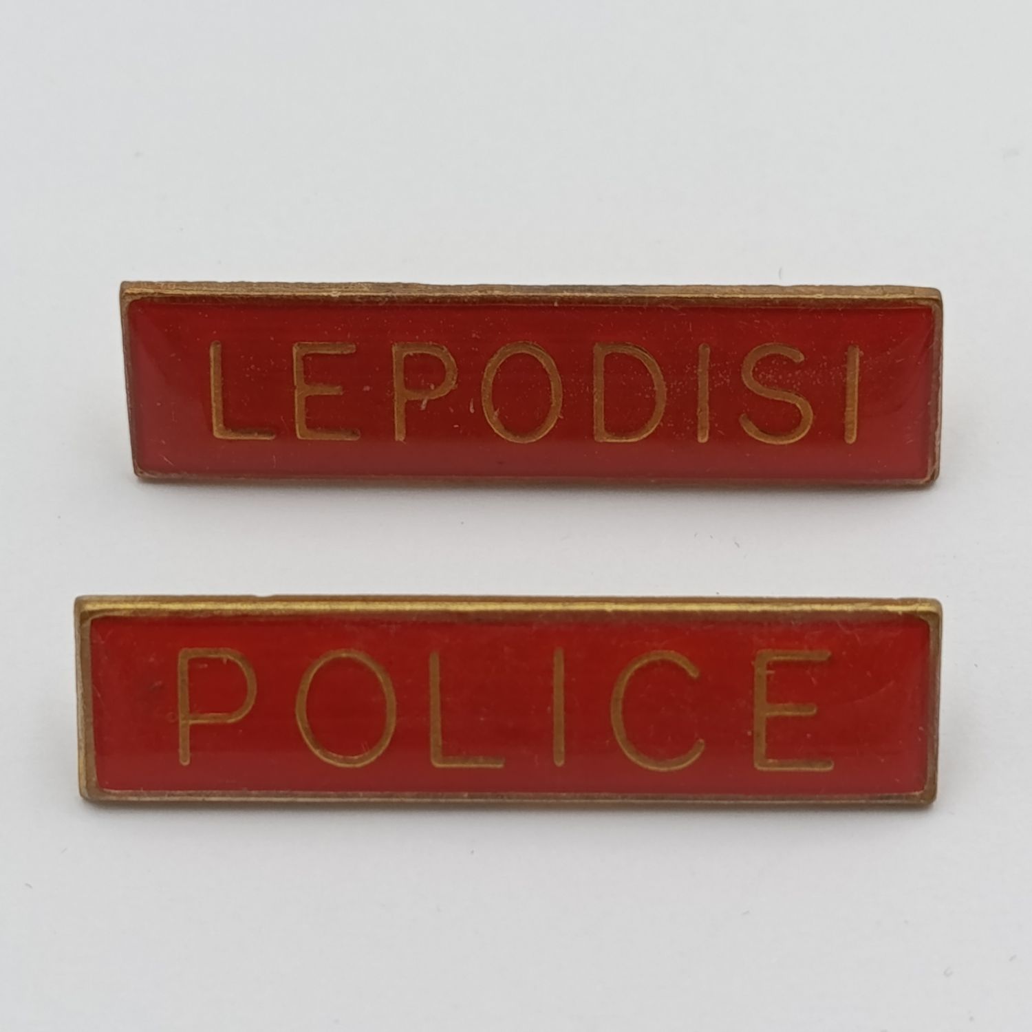 Pair of Bophuthutswana Police breast badges ( one Tswana and one English)