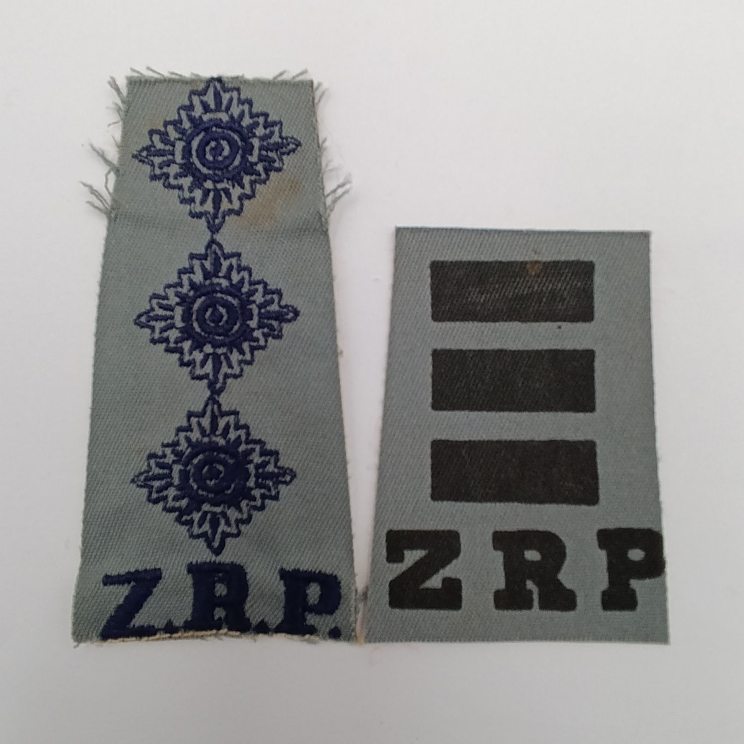 Lot of 2 Zimbabwe Republic Police epaulette cutouts