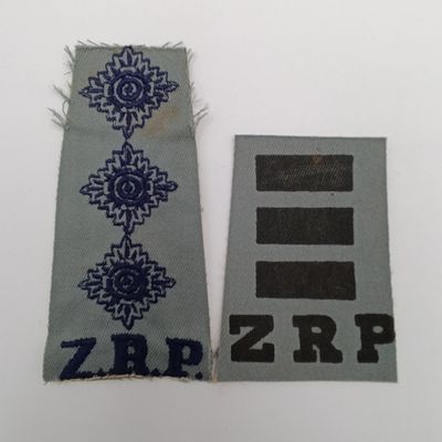 Lot of 2 Zimbabwe Republic Police epaulette cutouts