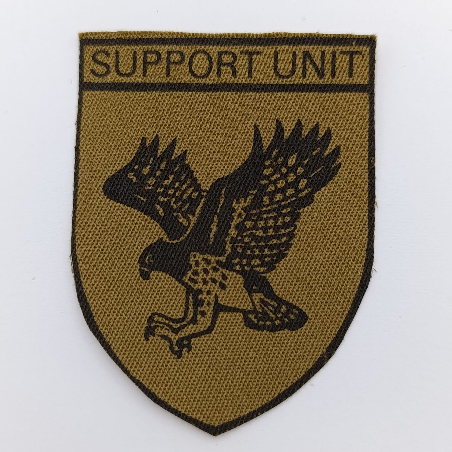 Rhodesia Police Support Unit cloth badge on cardboard backing - not sure if authentic