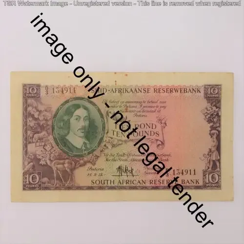 MH de Kock 10 Pound 3rd issue 14-9-53 D3