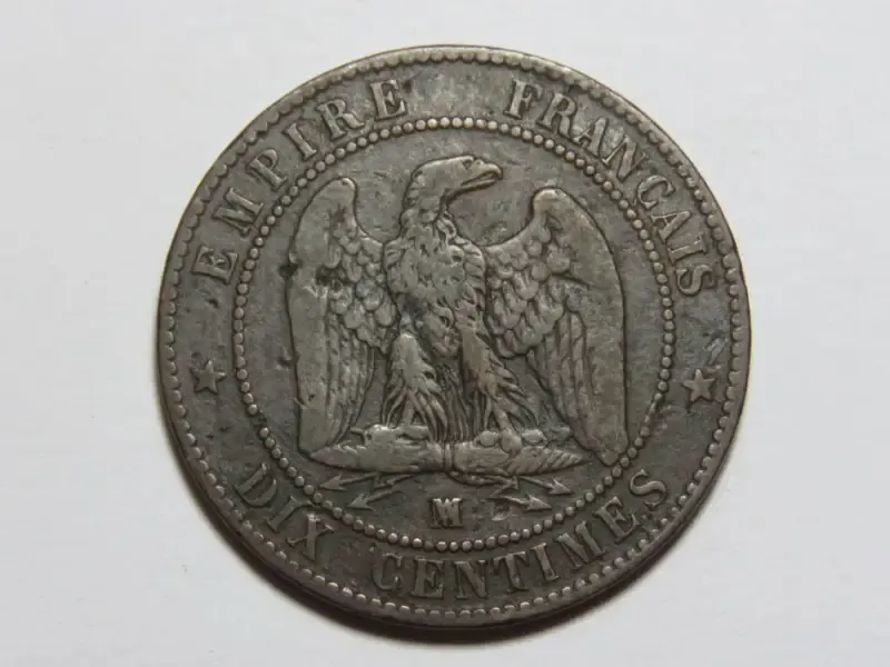 France 1857 10 centimes - `MA` - SCARCE