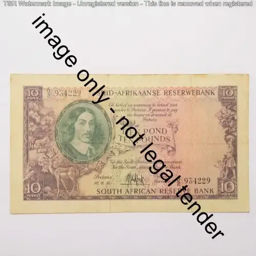 MH de Kock 3rd Issue 10 pound 10-8-55 D2