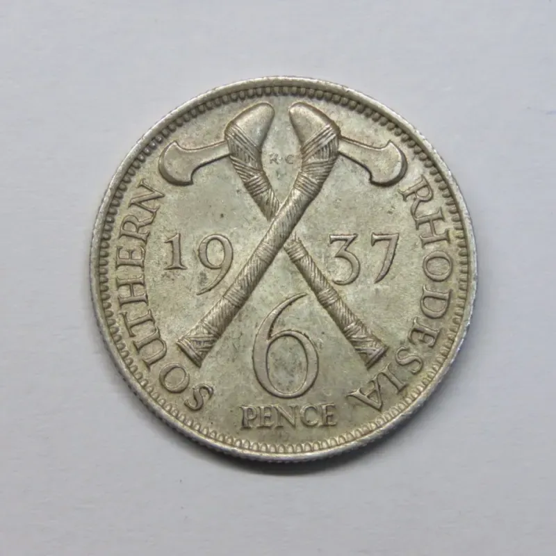 1937 Southern Rhodesia sixpence UNC