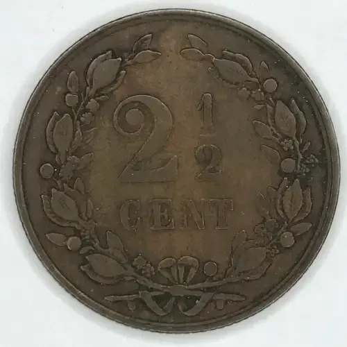 1894 Netherlands 2 1/2 Cents - aVF