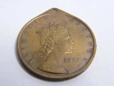1953 Crowning of Queen Elizabeth 2 medallion - Borough of Port Shepstone - Scarce