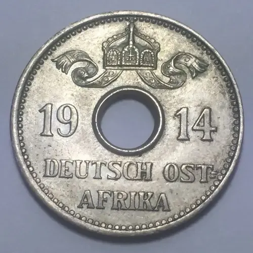 German East Africa 1914 UNC 5 Heller