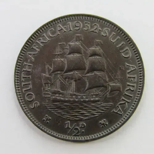 1932 SA Union half penny - EF+