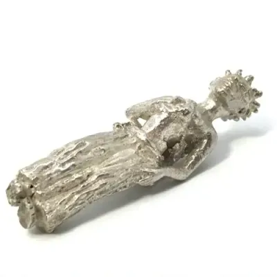 Ethnic silver figurine from Northern Zambia - 64mm high