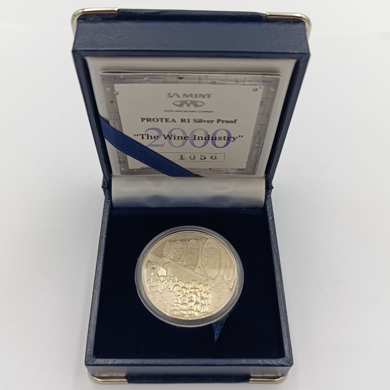 Wine Industry silver Protea R1 Proof 2000 - mintage 1519