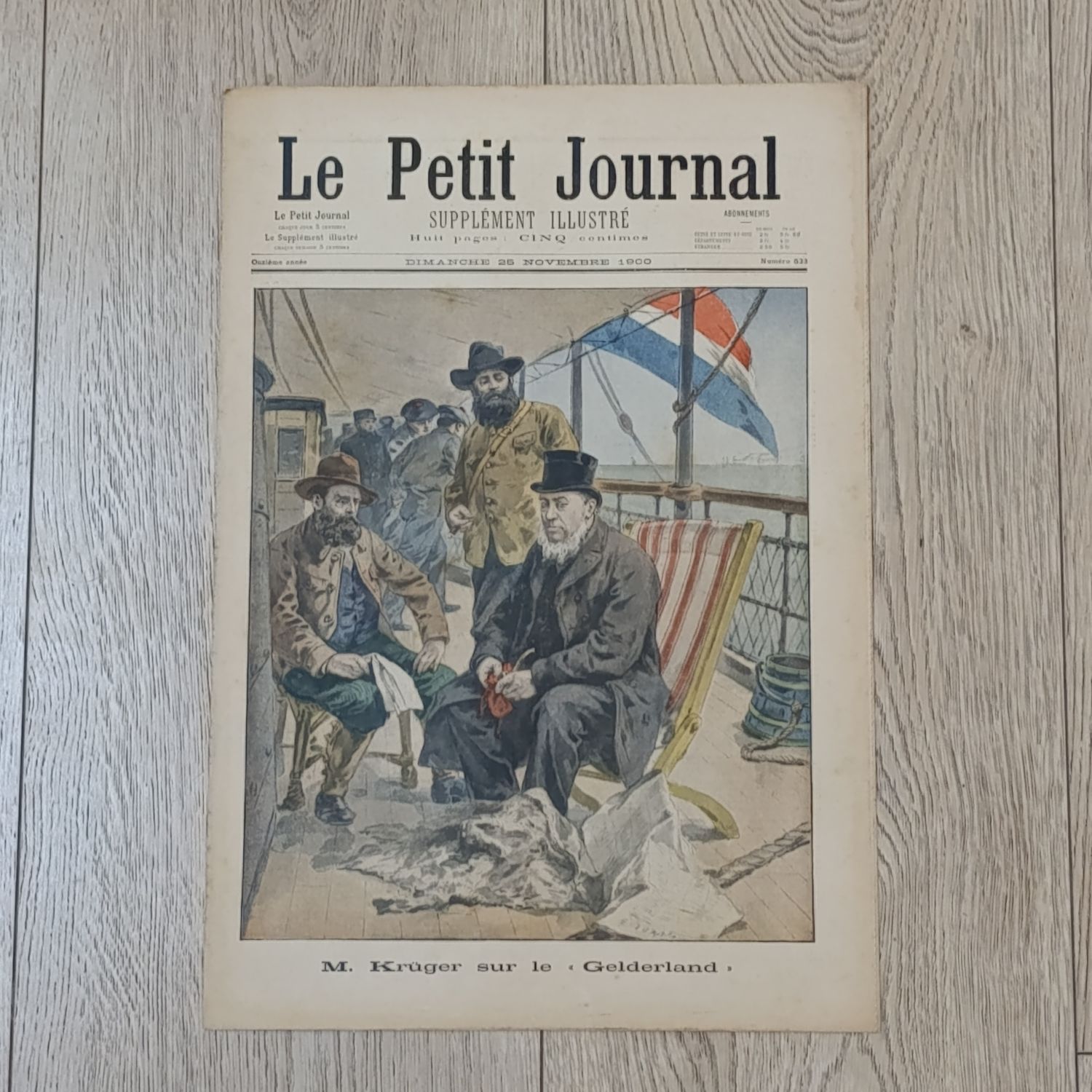 Le Petit Journal 25 November 1900 - Mr Kruger Sur le Gelderland