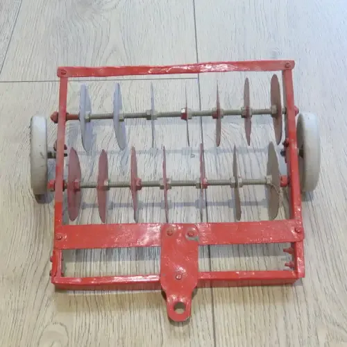 Handmade metal disc plough toy - 25 x 23 cm