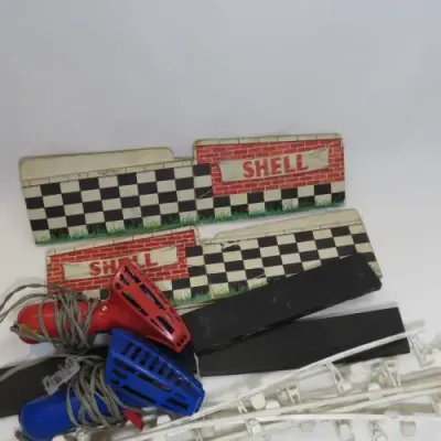 Lot of vintage Tri-Ang Scalextric controllers and accessories