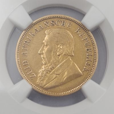1896 ZAR Kruger half pond graded XF45 by NGC