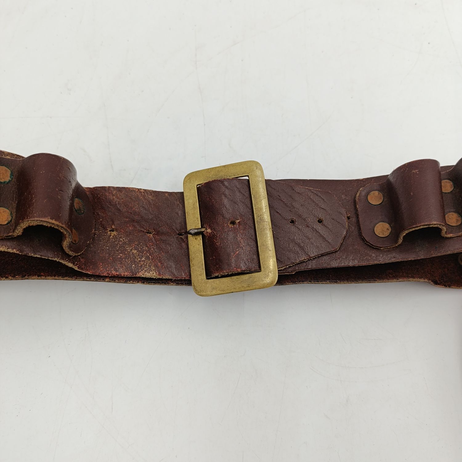 Old Leather military 12 round shotgun ammo belt 104cm