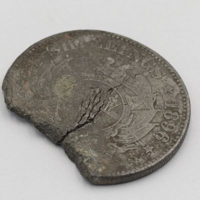1896 ZAR Kruger half crown lead prison copy