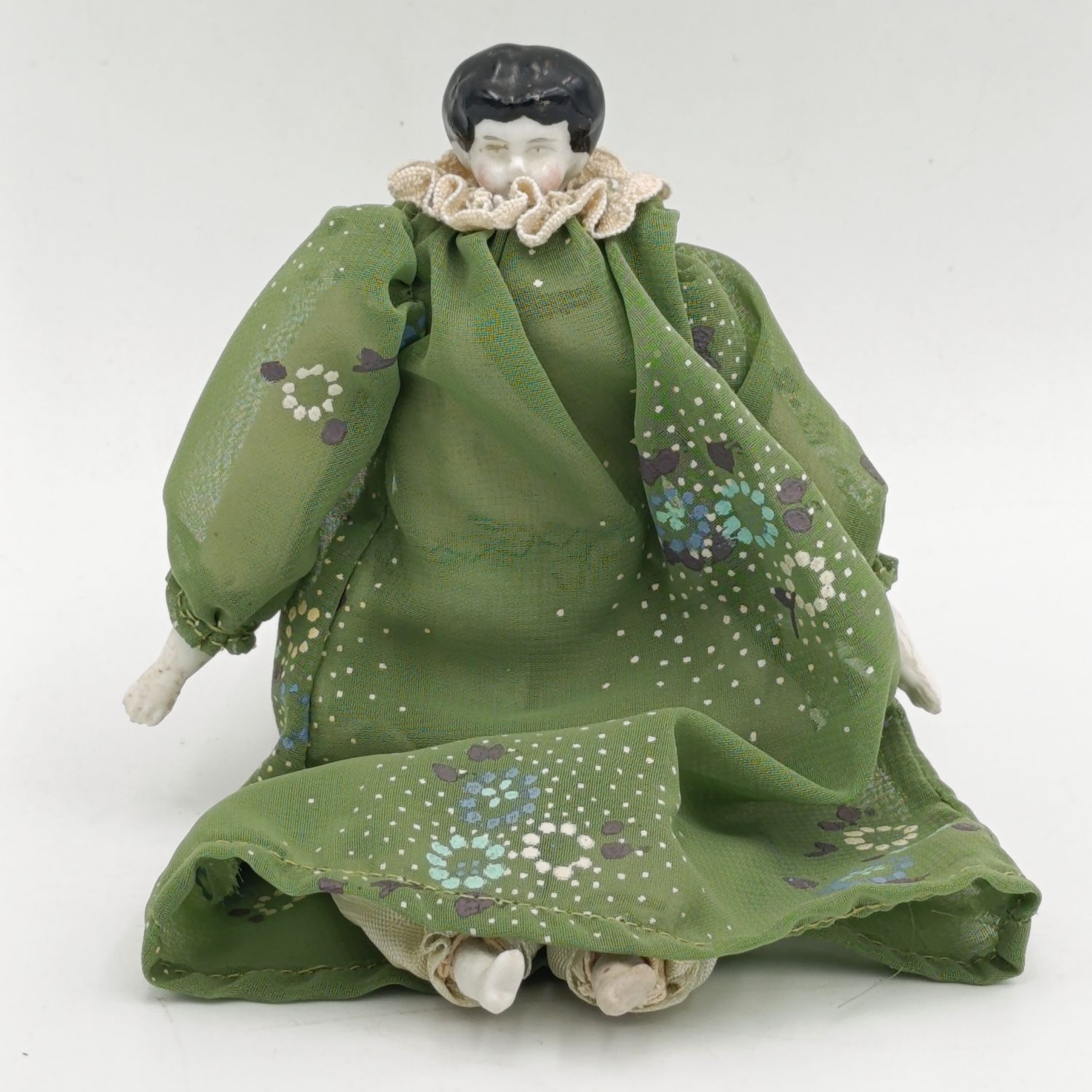 Antique doll  rosy cheeks 18cm long - late 1800&#39;s