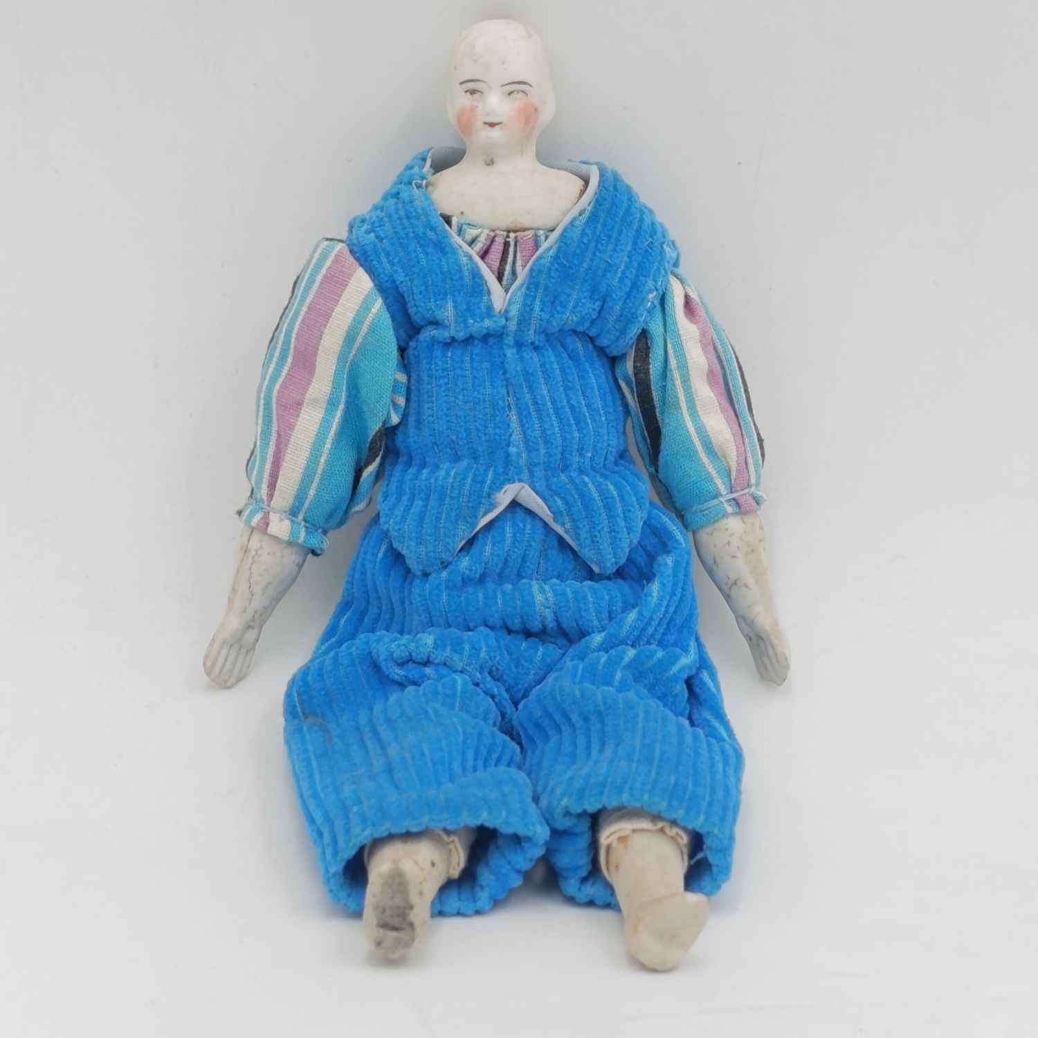 Antique rosy cheeks doll - bisque - late 1800&#39;s - small chip