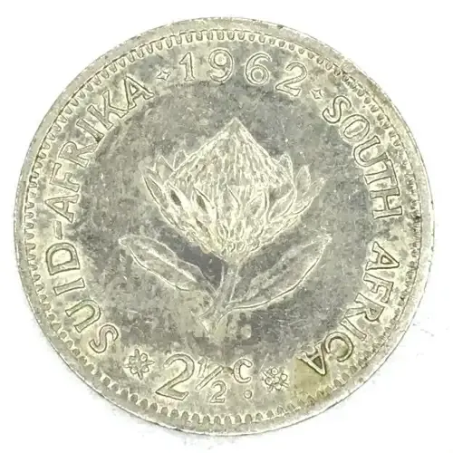 1962 RSA Two and a half cent - Very low mintage - Only 8745 business strikes - UNC