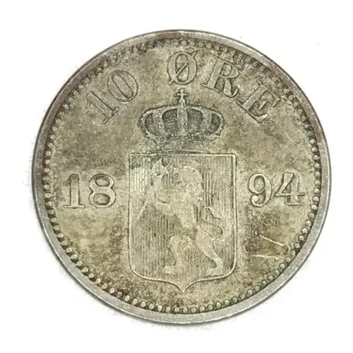 1894 Norway Ten ORE - XF