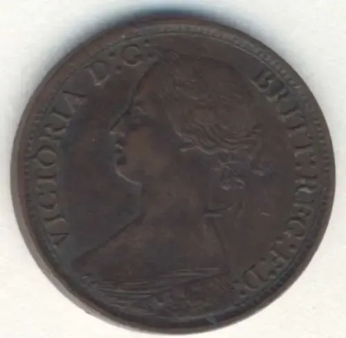 1867 Great Britain Farthing - XF