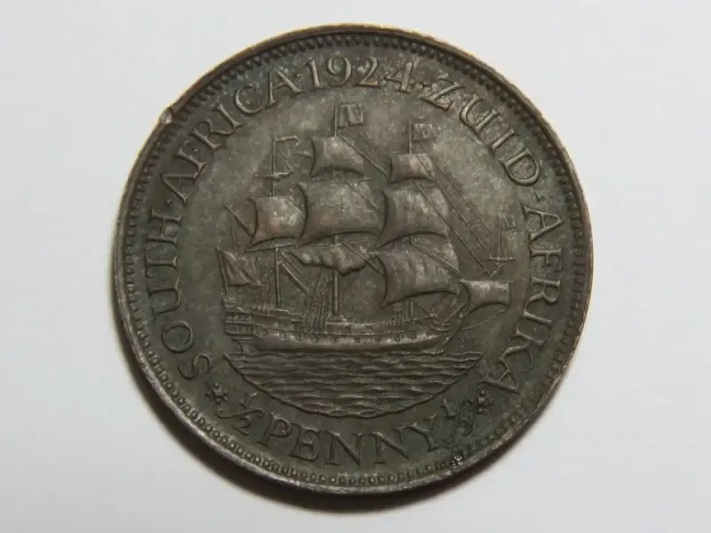 1924 SA Union half penny EF