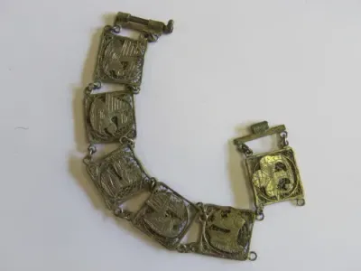 Silver filigree vintage bracelet