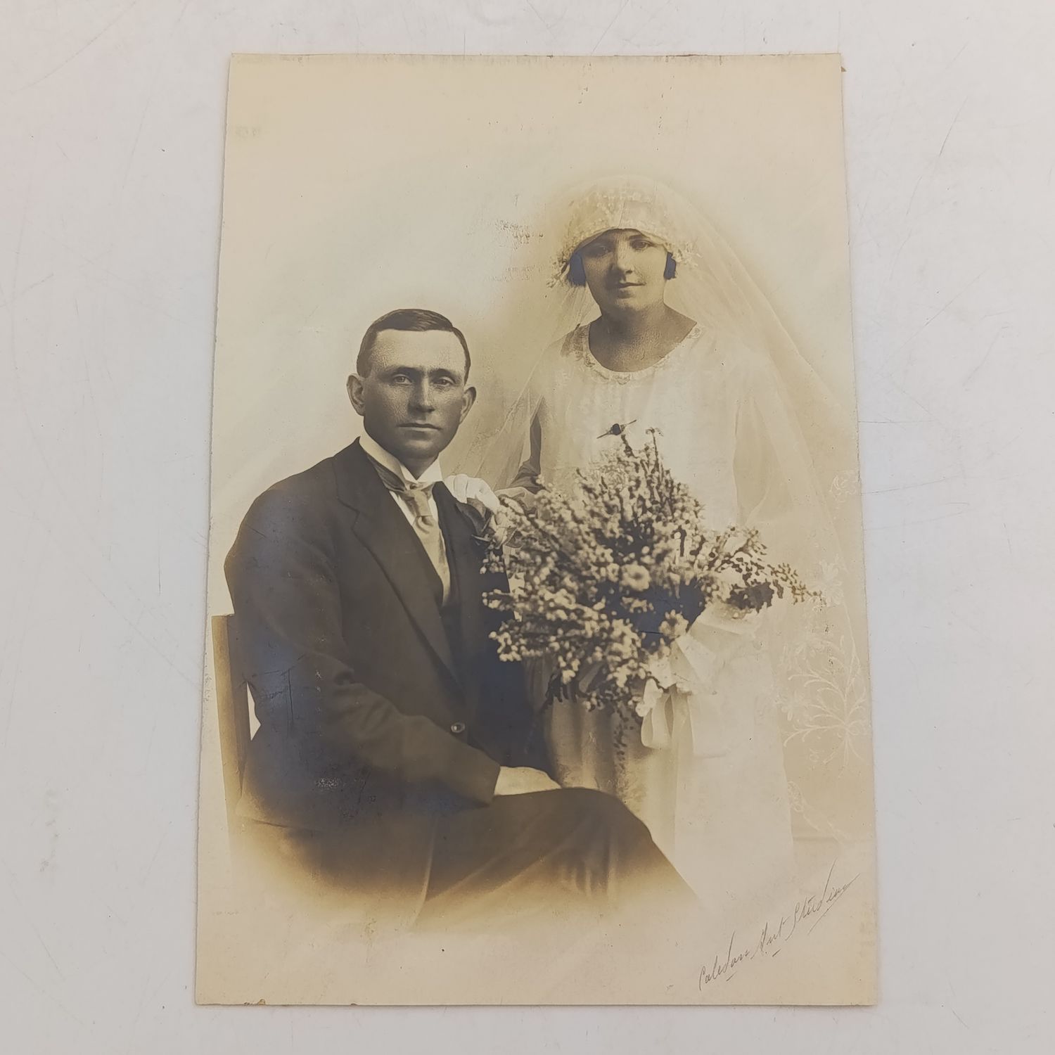Antique Wedding photo of oom Japie en Tannie Grietha Beukes