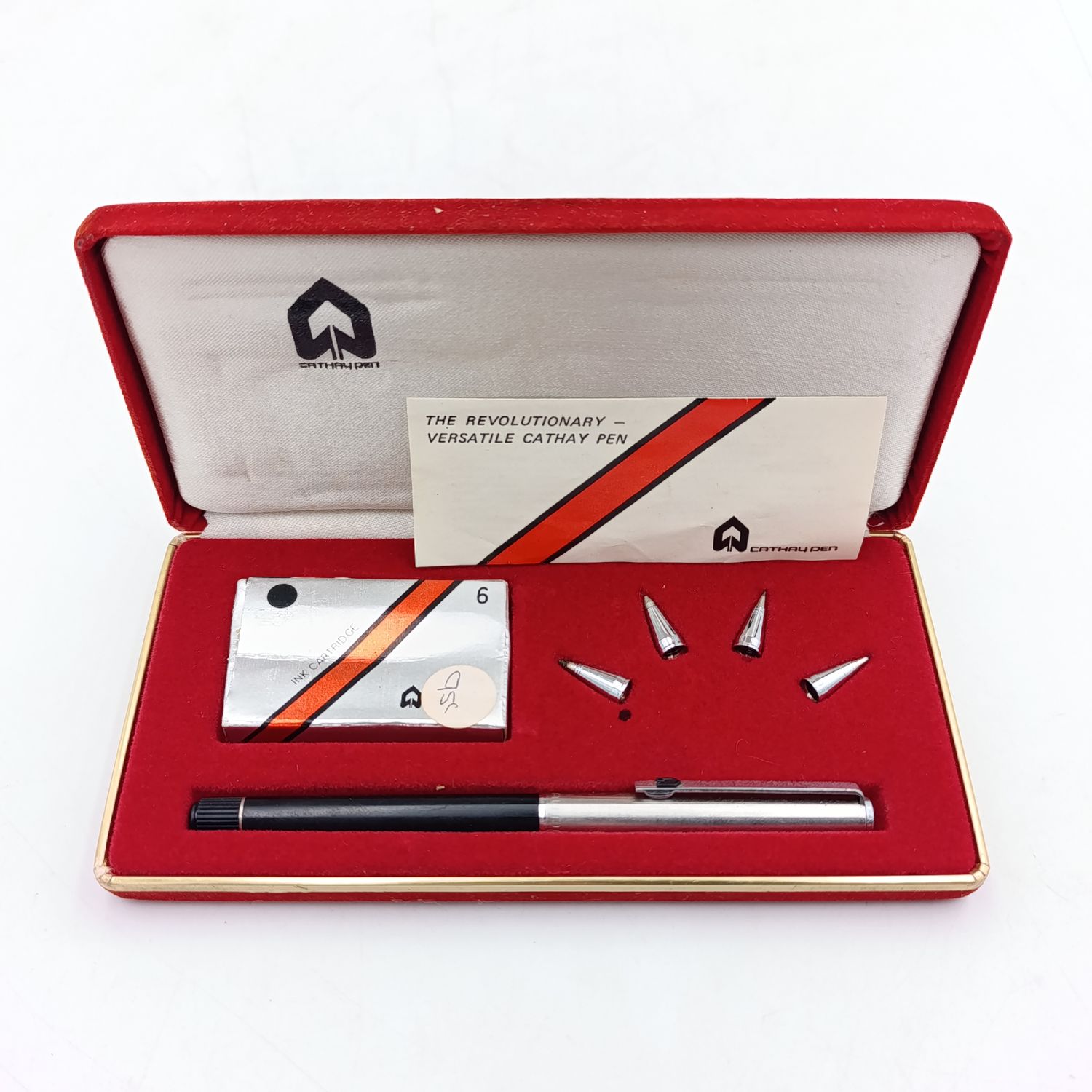 The Revolutionary Versatile Cathay pen in case with various tips