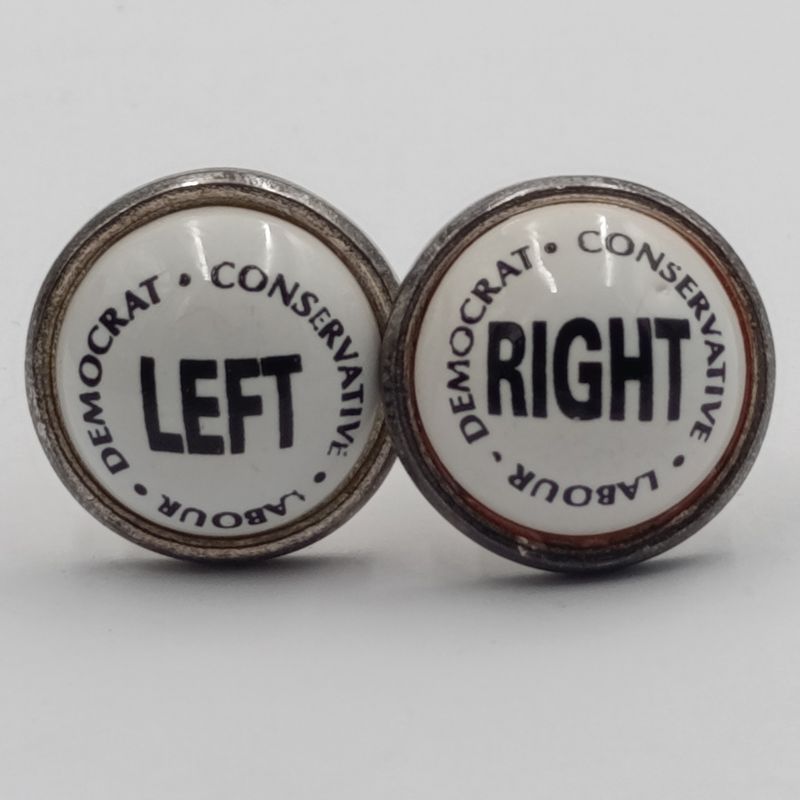 Pair of Democrat Conservative Labour Right and left cufflinks