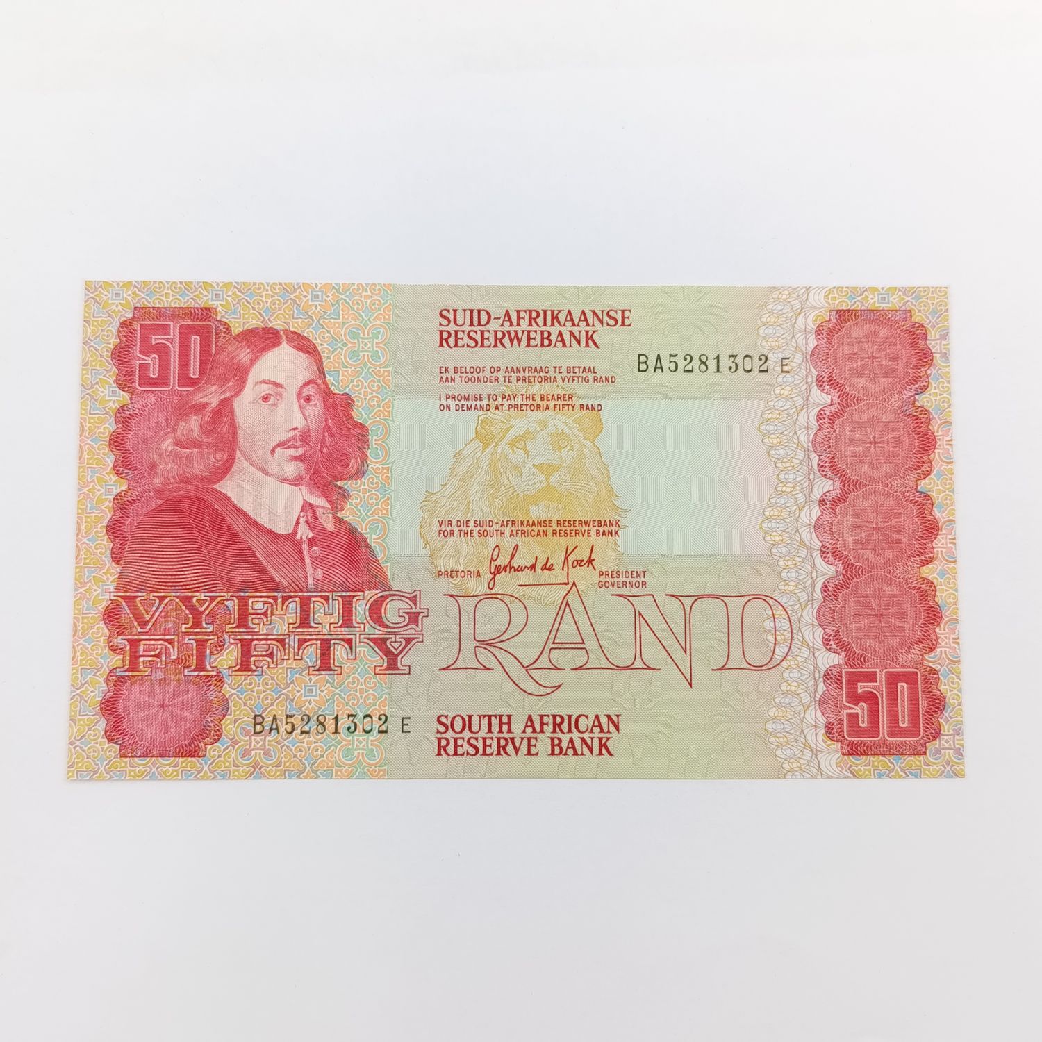Gerhard de Kock R50 banknote - scarce BA series